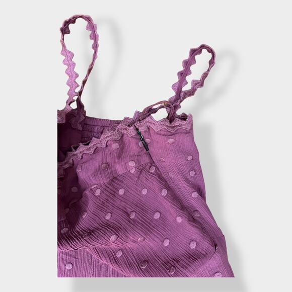 Revolve Rebecca Taylor Swiss Dot Chiffon Maxi Dress Pink Size 0 Party Sundress - Picture 3 of 8